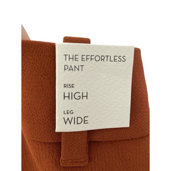 Aritzia The Effortless Pants Wilfred High Rise Wide Leg Pleated Anise Brown Sz S - Picture 9 of 10